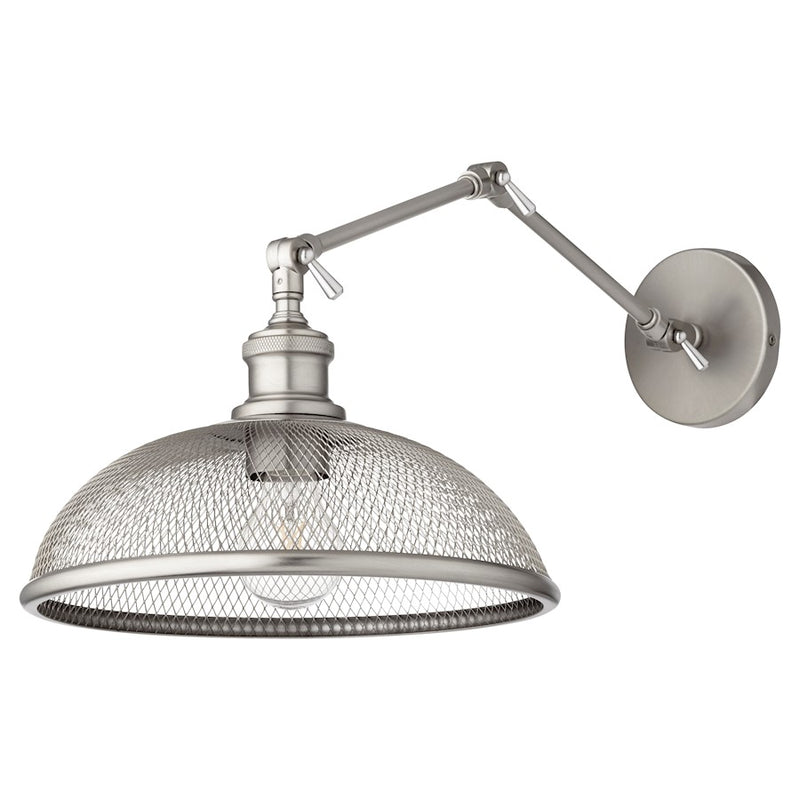 Quorum Omni 1 Light Large Wall Mount, Satin Nickel