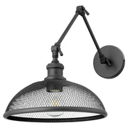 Quorum Omni 1 Light Large Industrial Wall Mount, Noir