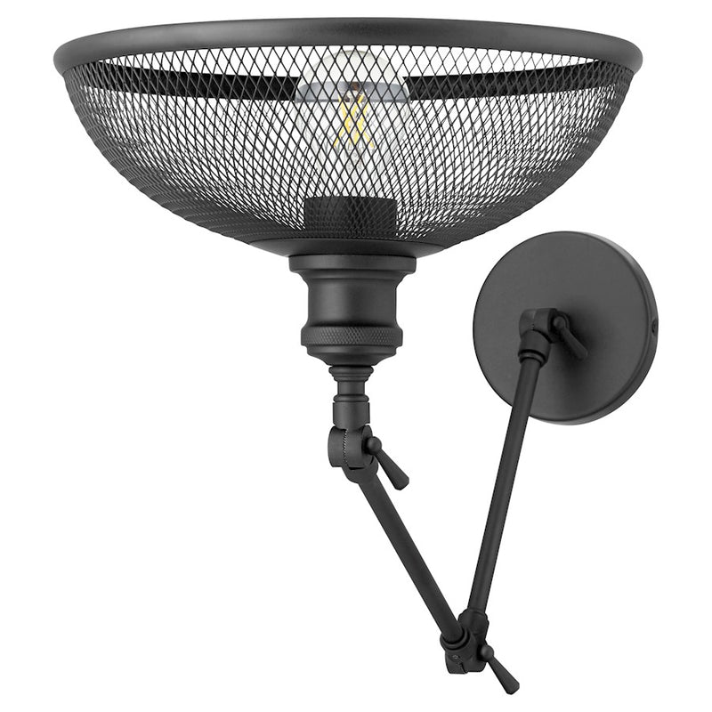 Quorum Omni 1 Light Large Industrial Wall Mount, Noir