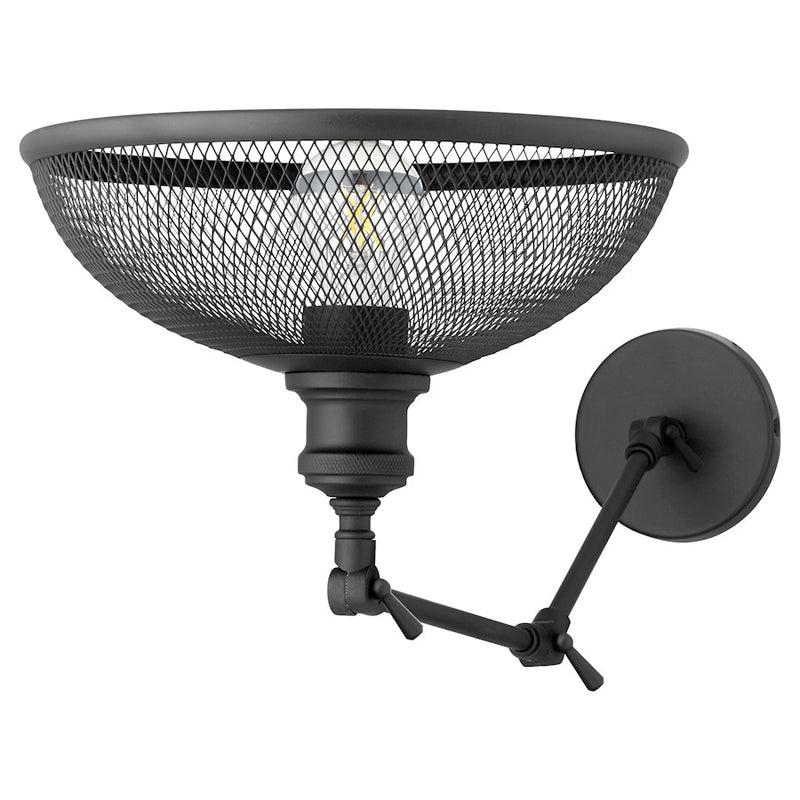 Quorum Omni 1 Light Large Industrial Wall Mount, Noir