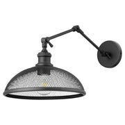 Quorum Omni 1 Light Large Industrial Wall Mount, Noir