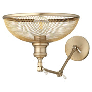 Quorum Omni 1 Light Large Industrial Wall Mount, Aged Brass