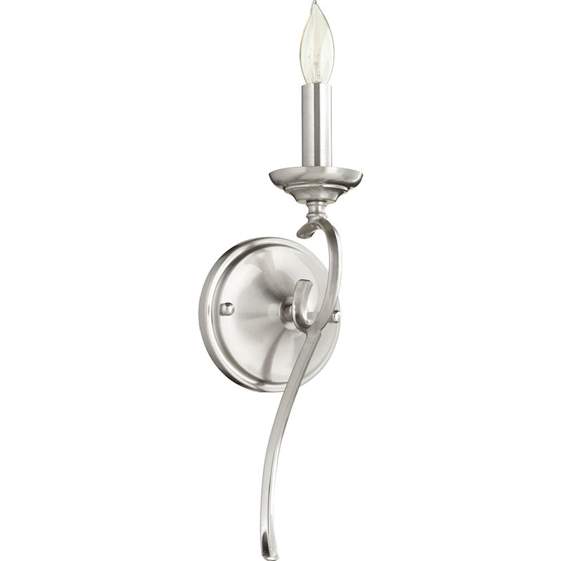 Quorum Flora 1 Light 4.5' Wall Mount, Satin Nickel