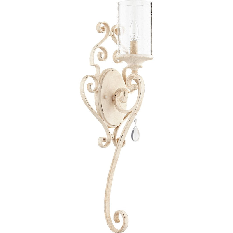 Quorum San Miguel 1 Light 9.25' Wall Mount, Persian White