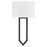 Quorum Bolivar 2 Light Sconce, Matte Black/White