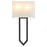 Quorum Bolivar 2 Light Sconce, Matte Black/White