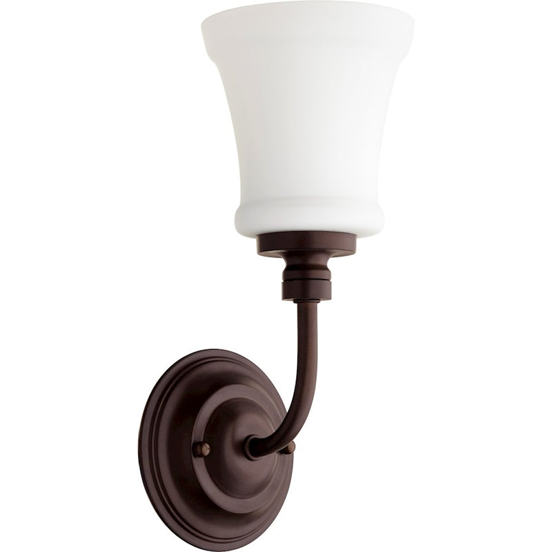 Quorum Rossington 1 Light 5" Wall Mount, Oiled Bronze