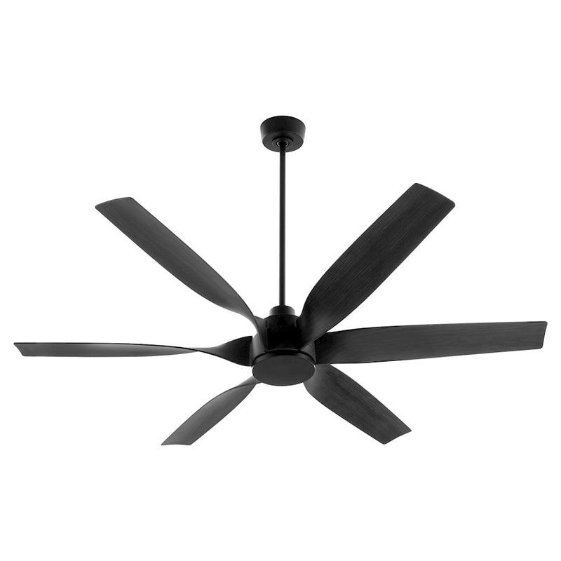 Quorum Kimbo 60" 6 Blade Patio Fan, Matte Black