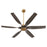 Quorum Kimbo 60" 6 Blade Patio Fan, Aged Brass