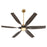 Quorum Kimbo 60" 6 Blade Patio Fan, Aged Brass