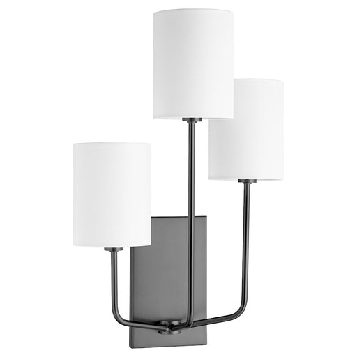 Quorum Harmony 3 Light Wall Mount, Matte Black