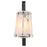 Quorum Prestige 1Lt Wall Mount, Matte Black/Clear/Alabaster