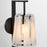 Quorum Prestige 1Lt Wall Mount, Matte Black/Clear/Alabaster