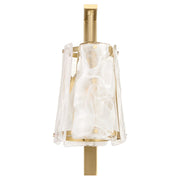 Quorum Prestige 1Lt Wall Mount, Aged Brass/Clear/Alabaster - 5575-1-80