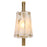 Quorum Prestige 1Lt Wall Mount, Aged Brass/Clear/Alabaster