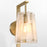 Quorum Prestige 1Lt Wall Mount, Aged Brass/Clear/Alabaster