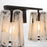 Quorum Prestige 2Lt Vanity, Matte Black/Clear/Alabaster