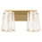 Quorum Prestige 2Lt Vanity, Aged Brass/Clear/Alabaster - 5575-2-80