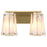 Quorum Prestige 2Lt Vanity, Aged Brass/Clear/Alabaster