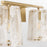 Quorum Prestige 2Lt Vanity, Aged Brass/Clear/Alabaster