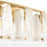 Quorum Prestige 3Lt Vanity, Aged Brass/Clear/Alabaster