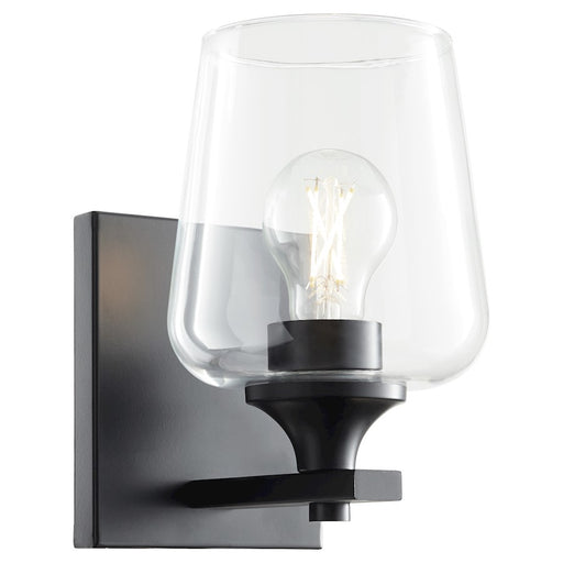 Quorum Veno 1Lt Wall Mount, Matte Black/Clear