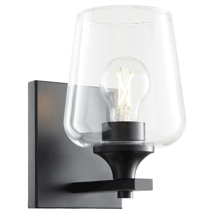 Quorum Veno 1Lt Wall Mount, Matte Black/Clear