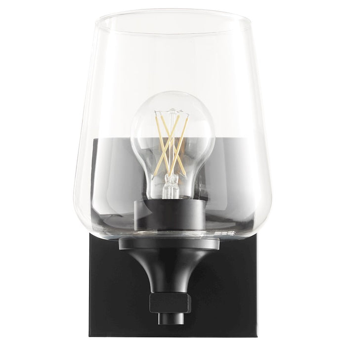 Quorum Veno 1Lt Wall Mount, Matte Black/Clear