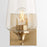Quorum Veno 1Lt Wall Mount, Aged Brass/Clear
