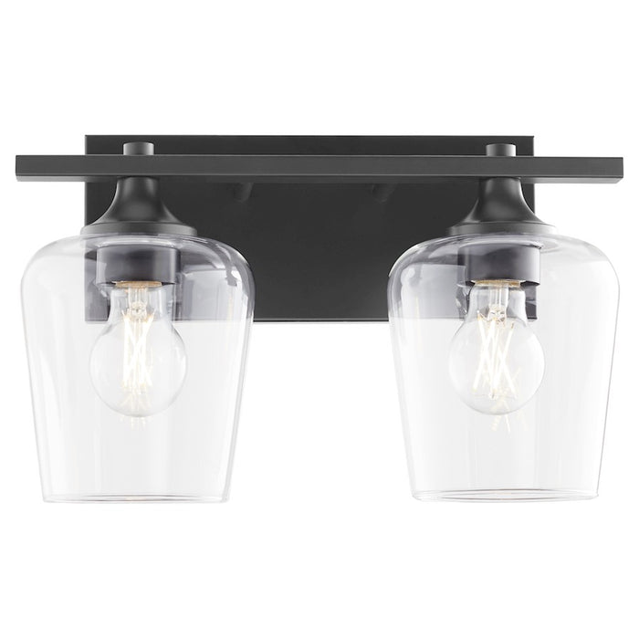 Quorum Veno 2Lt Vanity, Matte Black/Clear