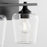 Quorum Veno 2Lt Vanity, Matte Black/Clear