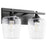 Quorum Veno 2Lt Vanity, Matte Black/Clear