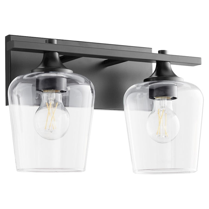 Quorum Veno 2Lt Vanity, Matte Black/Clear