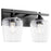 Quorum Veno 2Lt Vanity, Matte Black/Clear