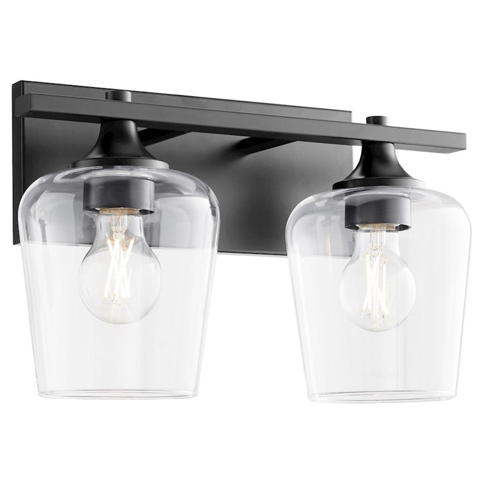 Quorum Veno 2Lt Vanity, Matte Black/Clear
