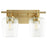 Quorum Veno 2Lt Vanity, Aged Brass/Clear - 558-2-80