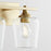 Quorum Veno 2Lt Vanity, Aged Brass/Clear