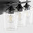 Quorum Veno 3Lt Vanity, Matte Black/Clear