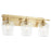 Quorum Veno 3Lt Vanity, Aged Brass/Clear