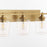 Quorum Veno 3Lt Vanity, Aged Brass/Clear
