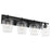 Quorum Veno 4Lt Vanity, Matte Black/Clear