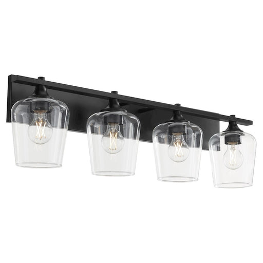 Quorum Veno 4Lt Vanity, Matte Black/Clear