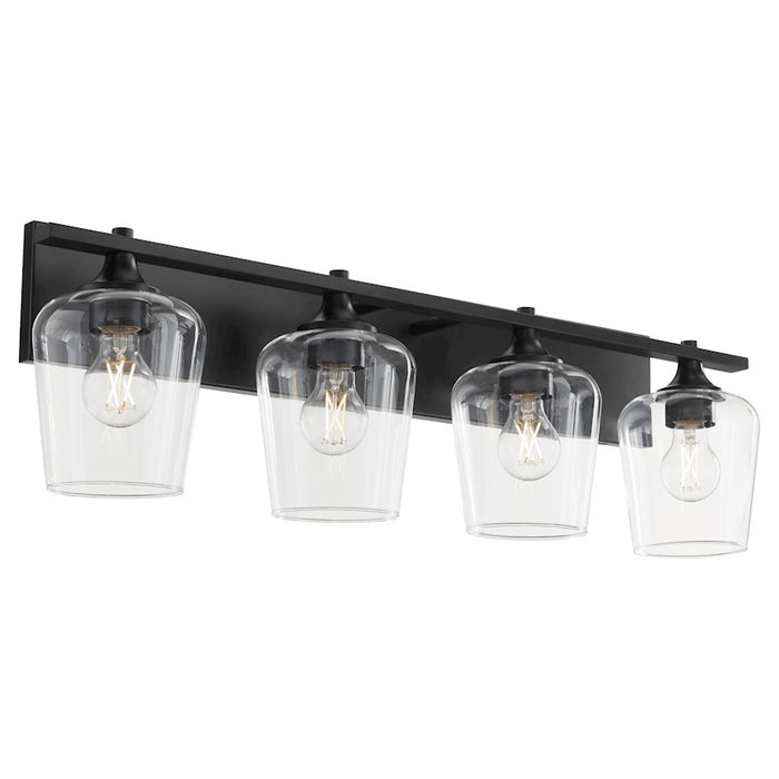 Quorum Veno 4Lt Vanity, Matte Black/Clear
