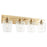 Quorum Veno 4Lt Vanity, Aged Brass/Clear