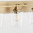 Quorum Veno 4Lt Vanity, Aged Brass/Clear