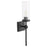 Quorum Lee Blvd 1Lt Wall Mount, Matte Black/Clear/Fluted - 560-1-59