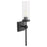 Quorum Lee Blvd 1Lt Wall Mount, Matte Black/Clear/Fluted