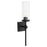 Quorum Lee Blvd 1Lt Wall Mount, Matte Black/Clear/Fluted