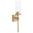 Quorum Lee Blvd 1Lt Wall Mount, Aged Brass/Clear/Fluted