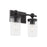 Quorum Lee Blvd 2Lt Vanity, Matte Black/Clear/Fluted